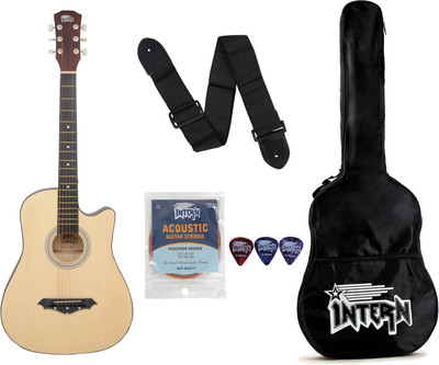 intern INT-38C-NT Acoustic Guitar Linden Wood Rosewood Right Hand Orientation(Natural)