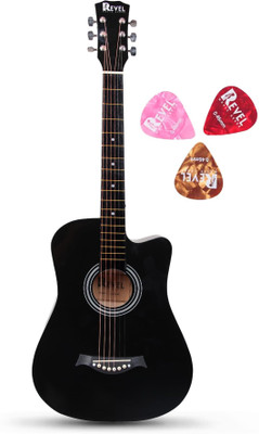REVEL RVL-38G-BK Acoustic Guitar Basswood Basswood Right Hand Orientation(Black)