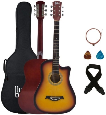 BLUEBERRY ,VIP-382, 38 Inch Cutaway Acoustic Guitar Carbon Fibre Tech Wood Right Hand Orientation(Vintage Sunburst)