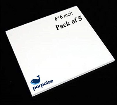 Porpoise White 6inch * 6inch 5 piece 15.2 cm Acrylic Sheet(3 mm)