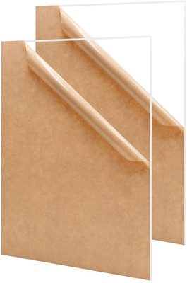 EHKO Acrylic Sheets, 1/8inch (3mm) Plexiglass for DIY Project Clear 8x12 inch 2pcs 12 inch Acrylic Sheet(3 mm)