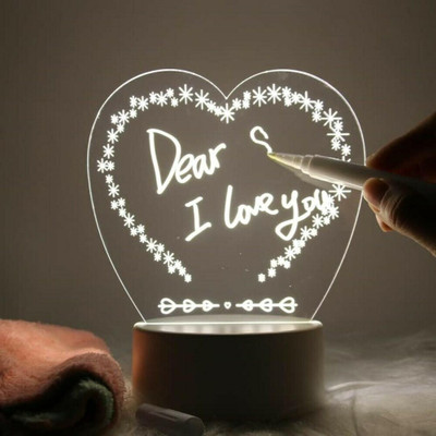 KAMERON 3D Acrylic Light Table | Heart-Shaped Message Board 5 inch Acrylic Sheet(3 mm)