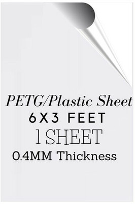 I-Birds Enterprises Clear Transparent Sheet With Double Sided Protective Film Pack Of 1 (6X3 Feet) 182.8 cm Acrylic Sheet(0.4 mm)