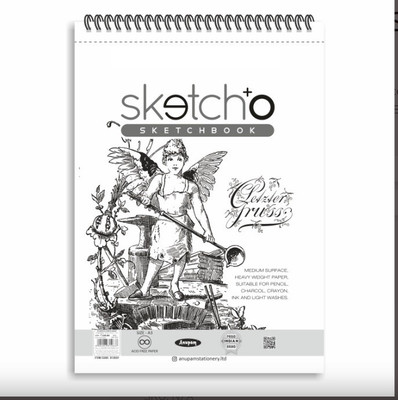 ANUPAM Sketch-O Sketch Drawing Book (Soft Cover) – 140GSM-A4 29.7 Acrylic Sheet(1)