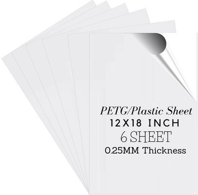 I-Birds Enterprises Clear Transparent Sheet With Double Sided Protective Film Pack Of 6 (12X18 INCH) 18 inch Acrylic Sheet(0.25 mm)