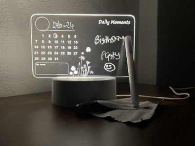 KAMERON 3D Acrylic Light Board | Rectangular Message Board 6 inch Acrylic Sheet(3 mm)