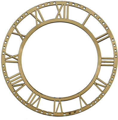 Ditya Crafts Acrylic Golden Roman Numbers For Resin Clock/ Digits for MDF Clock 12 inch Acrylic Sheet(2 mm)