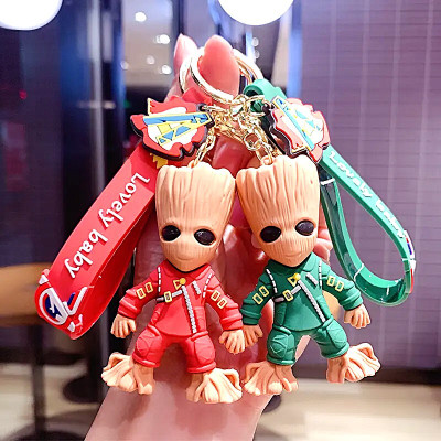 Wodec GROOT CUTE ACTION FIGURE KEYCHAIN-PREMIUM COLLECTION(Black)