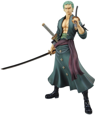 RVM Toys Anime Roronoa Zoro One Piece Action Figure 22 cm Collectible Office Study Table(Multicolor)