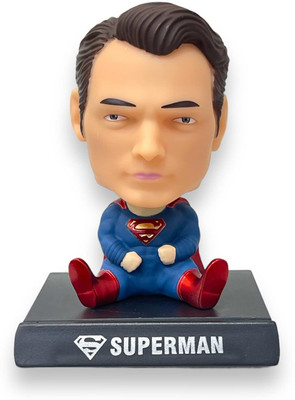 Augen Superman 3 Action Figure Limited Edition Bobblehead Car & Table (Pack of 1)(Multicolor)