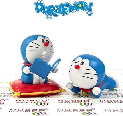 Mubco Doraemon Take a Break Series Figure Cartoon Character Collectible Toys Kids Gift(Blue, Red)