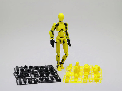 Bhootia Dummy 13 Action Figure Robot |Build Yourself Toy|3D Printed (5.25inches)(Yellow, Black)