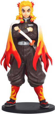 RVM Toys Demon Slayer Kyojuro Rengoku Action Figure 15cm Car Dashboard Study Table Toy(Multicolor)