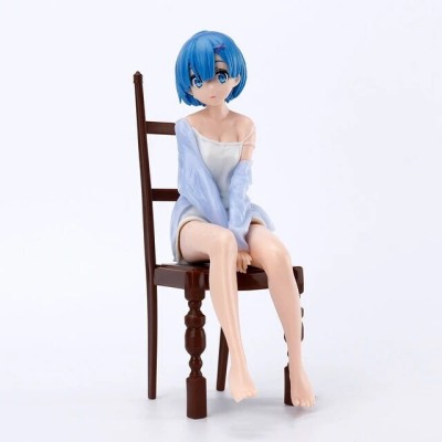 Raregets Cute Doll with Blue Hair, REM Model Relax Time, Sitting on a Chair In Nightdress(Multicolor)