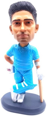 AweStuffs Shubman Gill Bobblehead Action Figure for Car and Desk Decor for Cricket Fans(Blue)