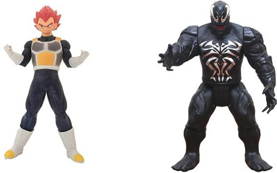 khilona waala Combo Of Dragon Ball Z & Venom Action Figure Toys For Kids Boys(Multicolor)