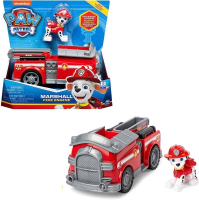 PAW PATROL Marshall Fire Engine Vehicle with Collectible Figure, for Kids Aged 3 and Up(Red)