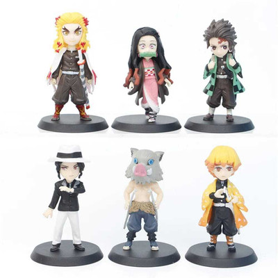 Verity Demon Slayer Set of 6 Action Figures(Multicolor)