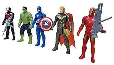 Toyporium Avengers Toys|Set of 5 Twist And Move Super Hero Action Figure For Kids|A13(Multicolor)