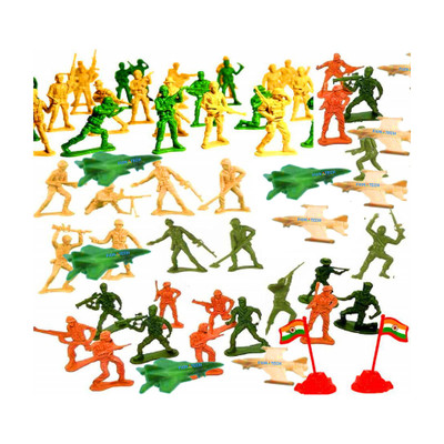 FIONATECH Pack 85+ Pcs Military Army Set Toys For Kids Fight Mode(Multicolor)