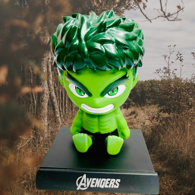 gtrp Super Hero Hulk Action Figure Limited Edition Bobblehead with Mobile Holder 28(Multicolor)