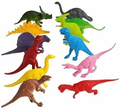 K.D Tinytots Dinosaurs Animals Figures Toys Play Set for Kids, Dinosaur World(Multicolor)