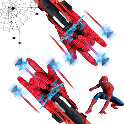 FANSEEKART Spider web shooter Launcher Wrist Toys, Plastic Web Shooter for Spider-Man(Red)