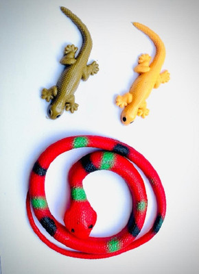 Vedy Rubber snake and lizard combo pack(Multicolor)