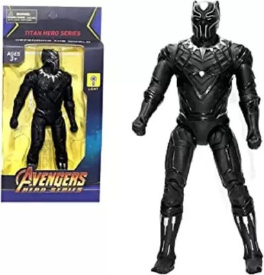 SATSA Action Figure Toy Set for Kids with LED Light - Black Panther Titan Hero Series(Black)