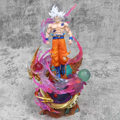 Dreamland Creation Dragon Ball Z Super Saiyan Goku Ultra Instinct Action Figure with Light & Cable(Multicolor)