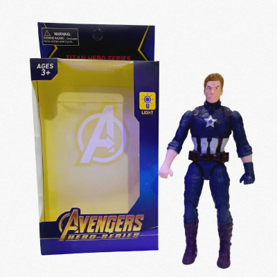 AS TOYS Captain America Marvel Avengers Superhero Action Figure Toy for Kid. Pack of 1Pc(Multicolor)