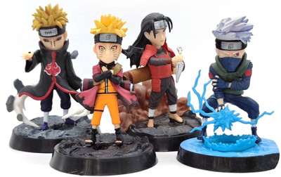Augen Naruto 4 - E Action Figure Limited Edition for Table (10.5cm) (Pack of 6)(Multicolor)