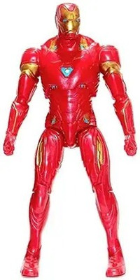 CJ CHILDREN ACTION HERO FIGURE IRON MAN WITH LED LIGHT FOR KIDS(Red)