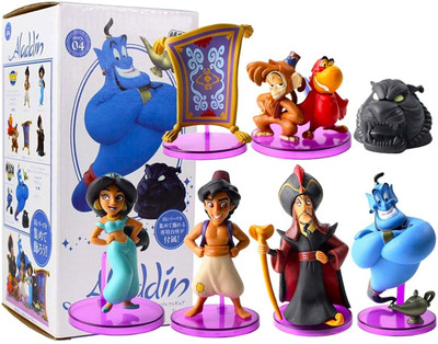 FOZZO-SK New ALADDIN Cartoon Arabian Nights Mini Figures Models Magic Lamp Genie(Multicolor)