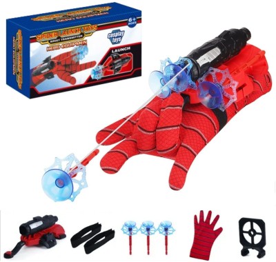 deoxy Kids Spider Web Launcher Toy Set with Heroic Web Shooting Action & Sticky Wall(Multicolor)