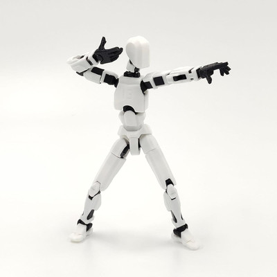 dribblr Dummy 13 Action Figure Robot | Build It Yourself Toy | 3D Printed (5.5inches)(White, Multicolor)