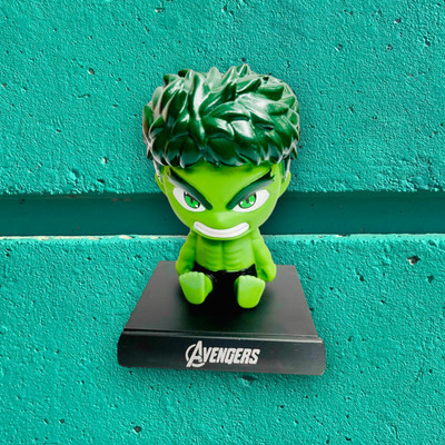 gtrp Super Hero Hulk Action Figure Limited Edition Bobblehead with Mobile Holder 02(Multicolor)