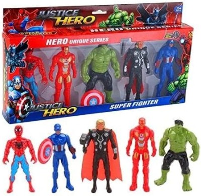 The Simplifiers Super Hero Fighter Set of 5 Avengers Toys(Multicolor)