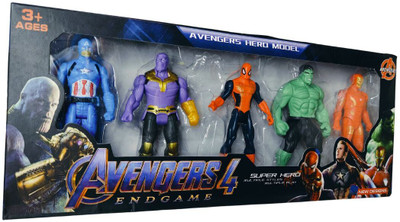 UPPAL ENTERPRISES Avenger Toy Set Super Hero Kids Toy (Set of 5)(Multicolor)