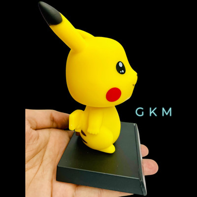 GKM Pikachu Action Figure Limited Edition Bobblehead (Design 3rd)(Multicolor)