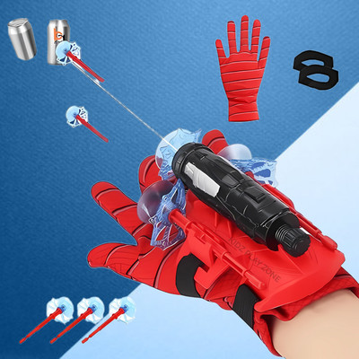 KIDZ PLAY ZONE Spider Web Launcher Toy for kids with Heroic Web Shooting Action & Sticky Wall(Red)