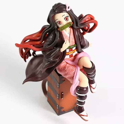 iouche Demon Slayer Nezuko Kamado On Box Action Figure Kimetsu No Yaiba Weeb Manga PVC(Multicolor)