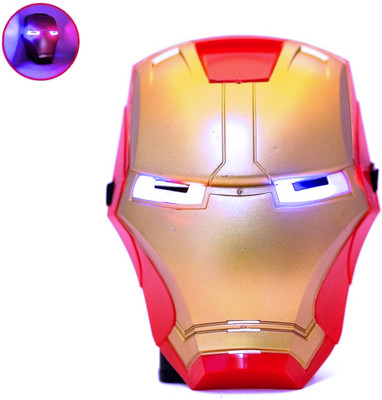 Littlin Iron Man Face Mask Action Figure Toy with Light Effect for Party(Multicolor)