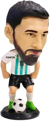 funfob Messi Action Figure Height-10cm for Football Fans Assembly Car Decor Study Table(Multicolor)
