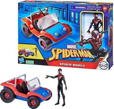 MARVEL Spider-Man 6-Inch-Scale Miles Morales Action Figure With Vehicle(Multicolor)