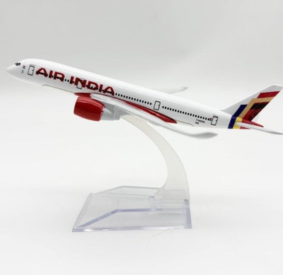 Wellingston Die Cast Aircraft Air India 16 Cm Scale, Highly Detailed Display Décor(White)
