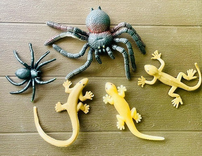 Tik C Rubber spider lizards combo pack(Multicolor)