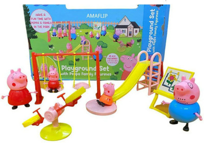 KinderTales Peppa Pig Playground Set with Peppa(IND*906732) Pig Family – Sellet