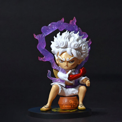 GT Gala Time Luffy Gear 5 One Piece Figure with Drum Base 18CM Collectible Action Figure(Multicolor)