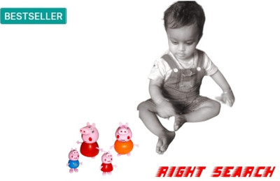 RIGHT SEARCH 4 PCS PEPPA PIG TOY SET-05(Multicolor)